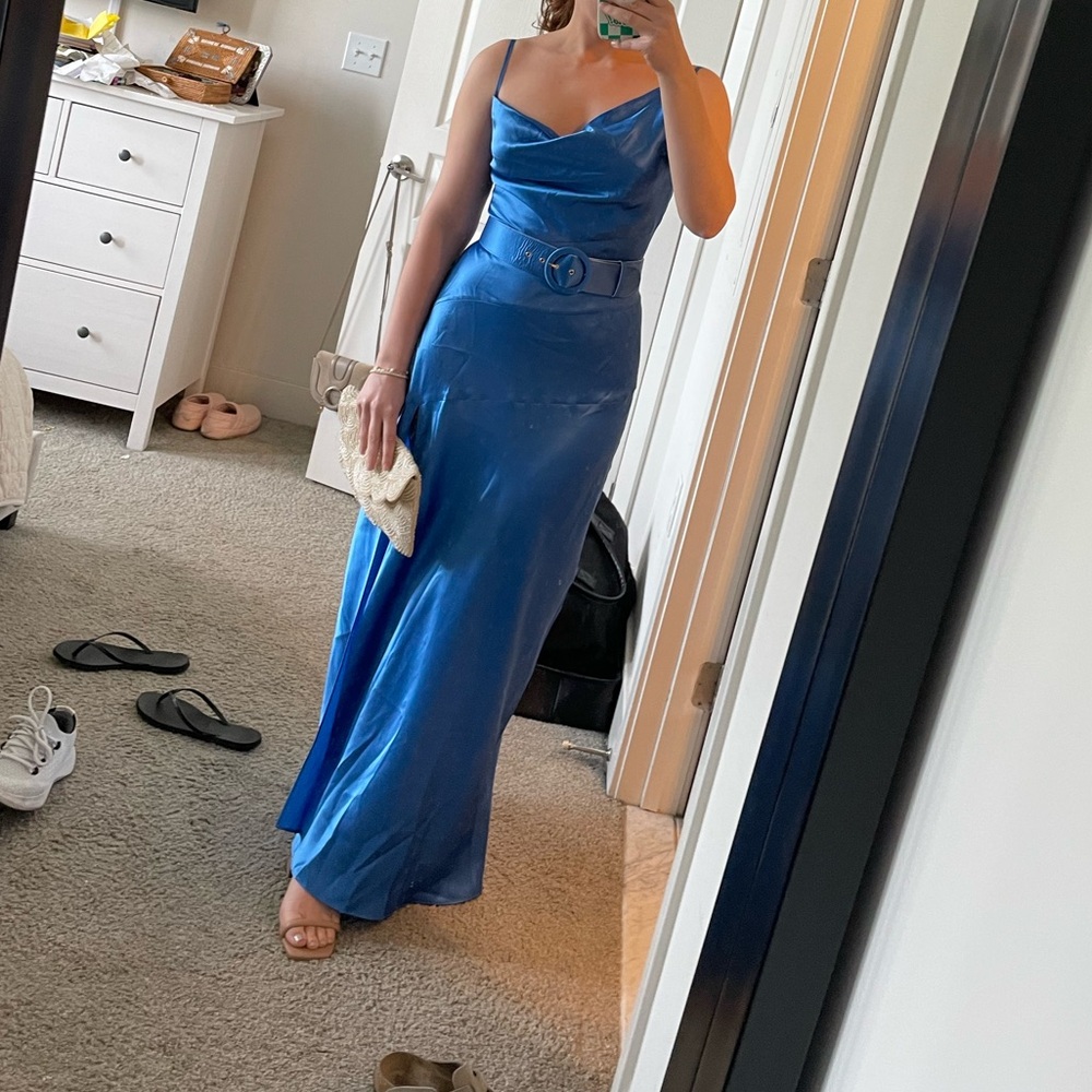 NICHOLAS blue gown WORN ONCE DRY CLEANED